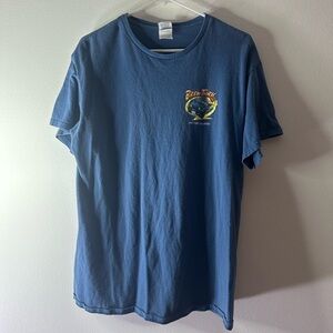Men’s Delta Pro Weight Blue Brew Thru Outer Banks Graphic Tee Size Large